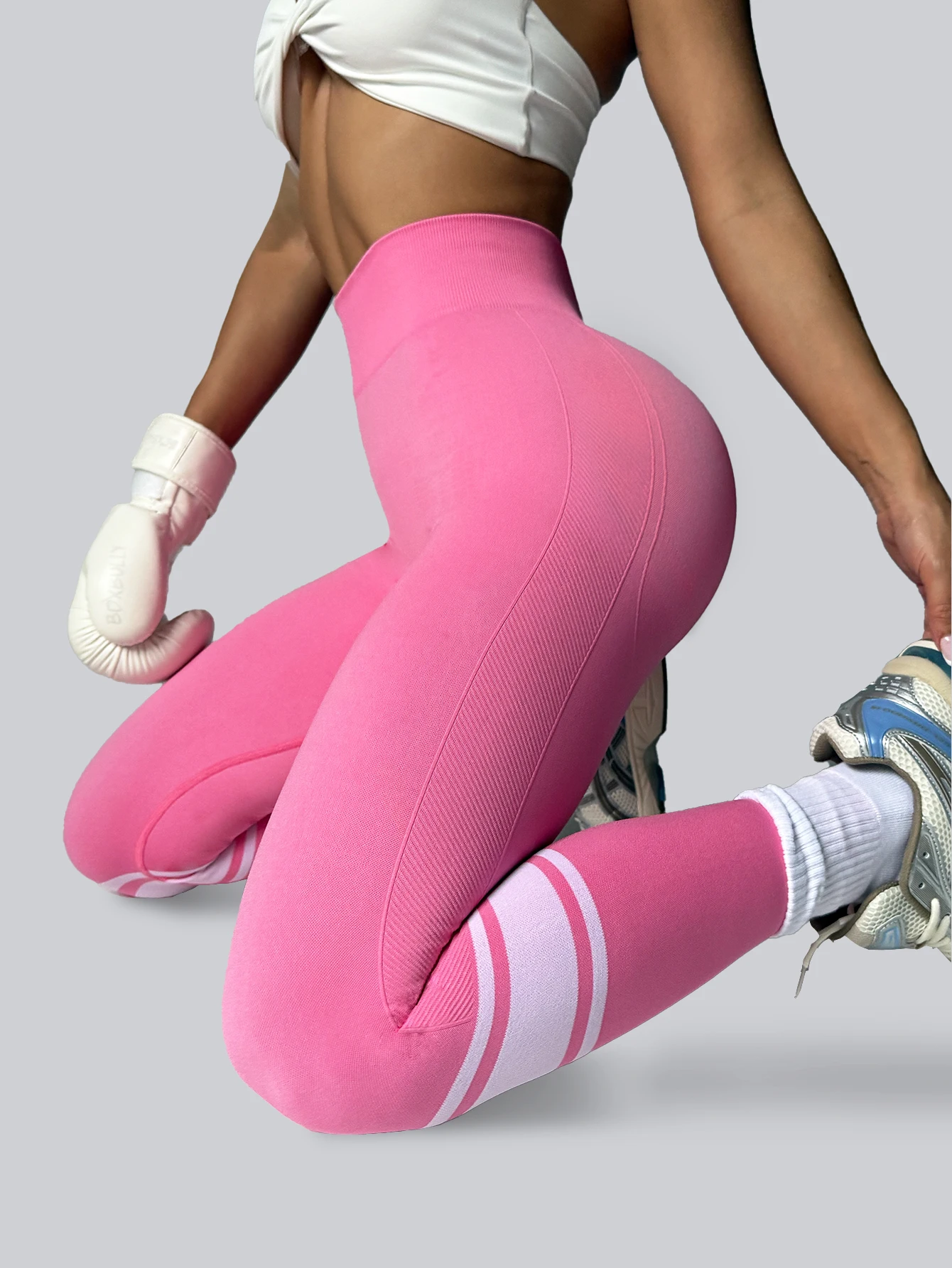 Seamless Yoga Pants Women's Fitness Pants High Elasticity High Waist Hip Lift High Intensity Exercise Training Pants